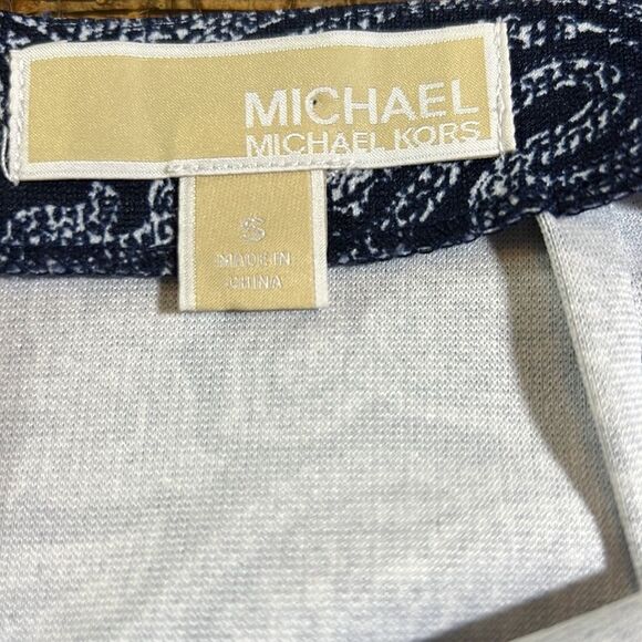 MICHAEL MICHAEL KORS Women’s Faux Wrap Paisley Print Skirt Blue/White Small - Picture 3 of 9